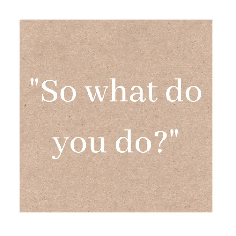 So what do you do?