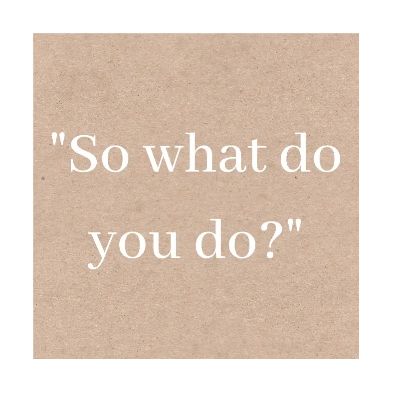 So what do you do?